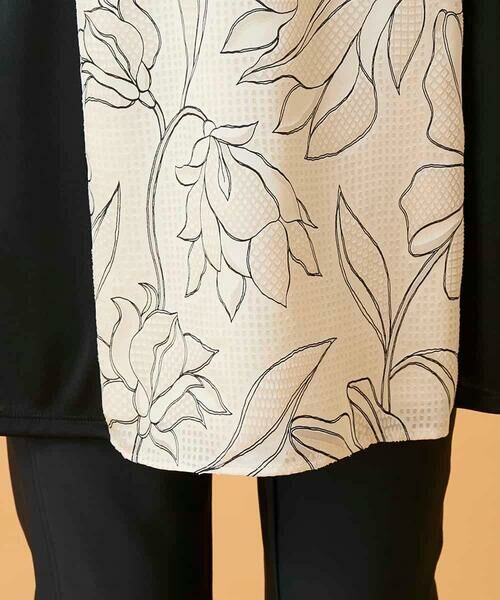 HIROKO BIS / ヒロコビス ロング・マキシ丈スカート | ボタニカルモチーフ異素材チュニック | 詳細7