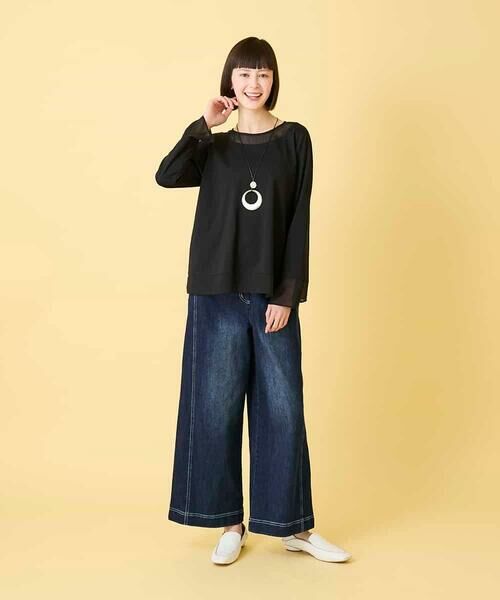 HIROKO BIS / ヒロコビス その他パンツ | ステッチポイントストレッチデニムパンツ | 詳細30