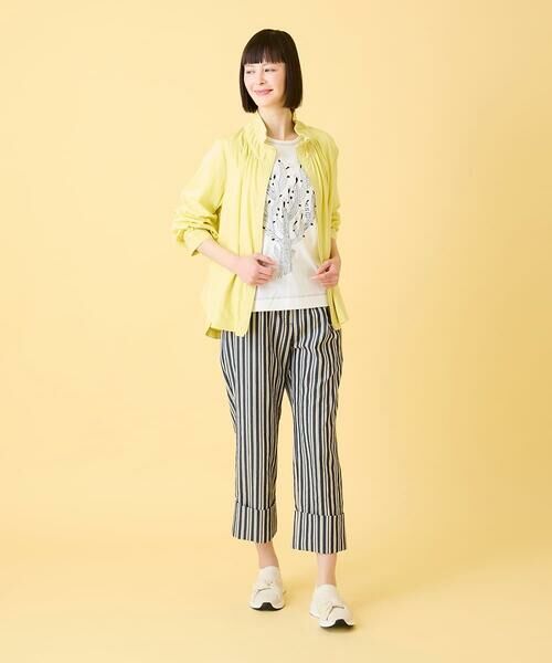 HIROKO BIS / ヒロコビス ショート・ハーフ・半端丈パンツ | ストライプクロップドパンツ /洗える | 詳細10