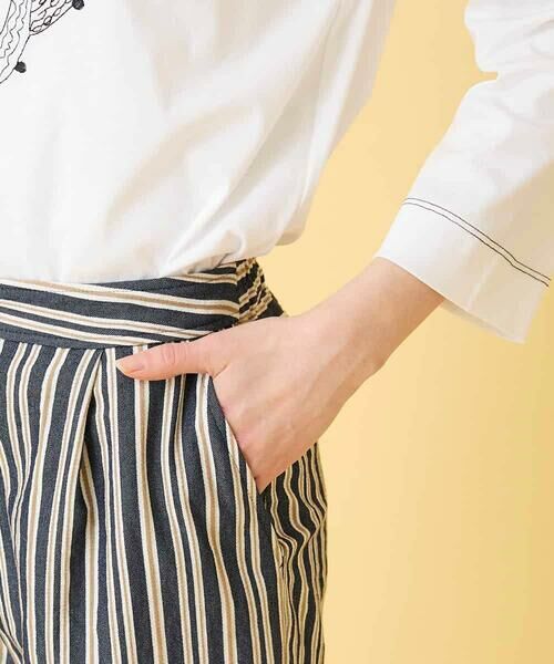HIROKO BIS / ヒロコビス ショート・ハーフ・半端丈パンツ | ストライプクロップドパンツ | 詳細6