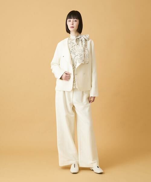 HIROKO BIS / ヒロコビス その他パンツ | ジャカードストレートパンツ /洗える | 詳細18