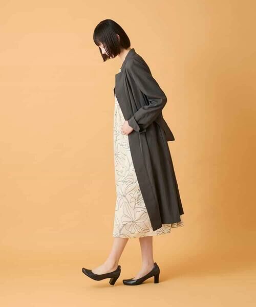 HIROKO BIS / ヒロコビス その他アウター | ドレープワッシャーロング丈コート | 詳細17