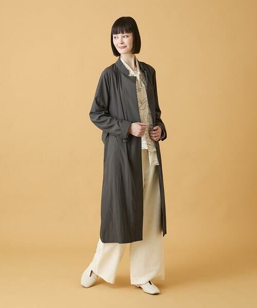 HIROKO BIS / ヒロコビス その他アウター | ドレープワッシャーロング丈コート /洗える | 詳細21