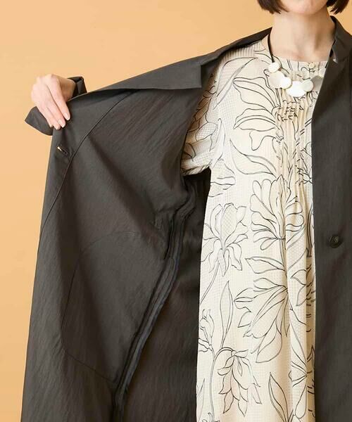 HIROKO BIS / ヒロコビス その他アウター | ドレープワッシャーロング丈コート | 詳細6