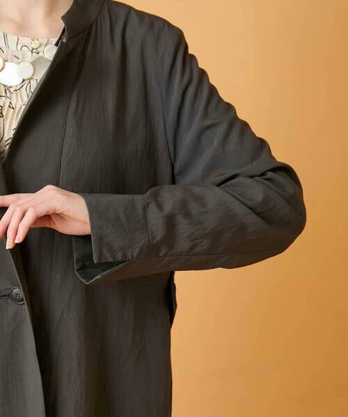 HIROKO BIS / ヒロコビス その他アウター | ドレープワッシャーロング丈コート | 詳細7