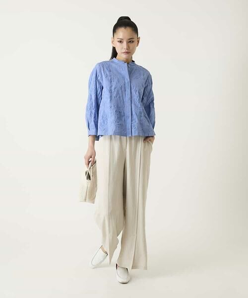 HIROKO BIS / ヒロコビス シャツ・ブラウス | ボタニカルモチーフショートブラウス | 詳細15