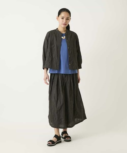 HIROKO BIS / ヒロコビス シャツ・ブラウス | ボタニカルモチーフショートブラウス | 詳細19