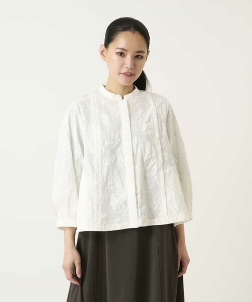 HIROKO BIS / ヒロコビス シャツ・ブラウス | ボタニカルモチーフショートブラウス | 詳細9