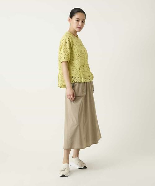 HIROKO BIS / ヒロコビス シャツ・ブラウス | アイレット刺繍タックヘムブラウス | 詳細13