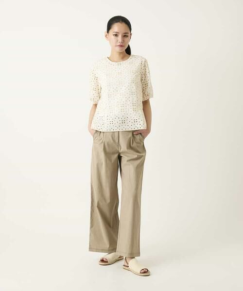 HIROKO BIS / ヒロコビス シャツ・ブラウス | アイレット刺繍タックヘムブラウス | 詳細14