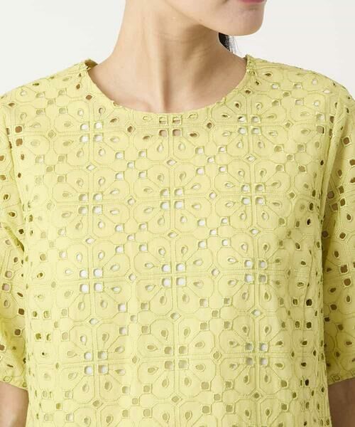 HIROKO BIS / ヒロコビス シャツ・ブラウス | アイレット刺繍タックヘムブラウス | 詳細3