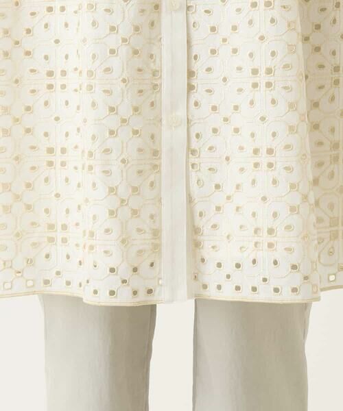 HIROKO BIS / ヒロコビス チュニック | アイレット刺繍フレンチスリーブチュニックブラウス | 詳細4