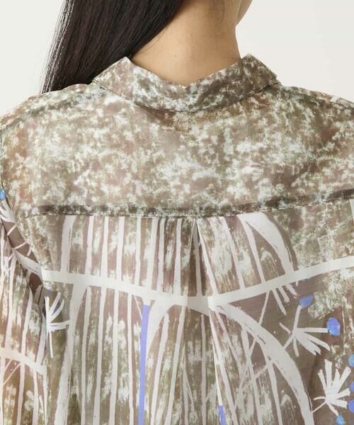 HIROKO BIS / ヒロコビス シャツ・ブラウス | アートプリントオーガンジーブラウス | 詳細4