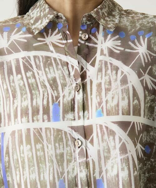 HIROKO BIS / ヒロコビス シャツ・ブラウス | アートプリントオーガンジーブラウス | 詳細5