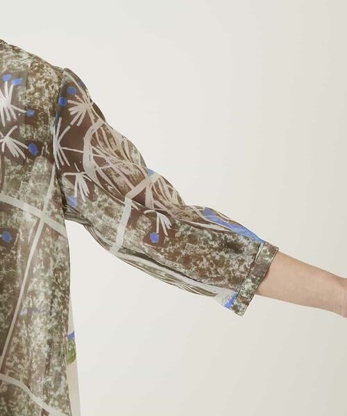 HIROKO BIS / ヒロコビス シャツ・ブラウス | アートプリントオーガンジーブラウス | 詳細6