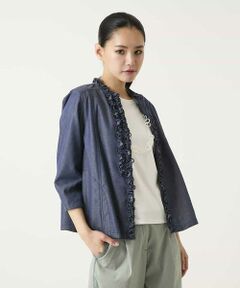 HIROKO BIS / ヒロコビス シャツ・ブラウス | フリルアクセントダンガリーブラウス