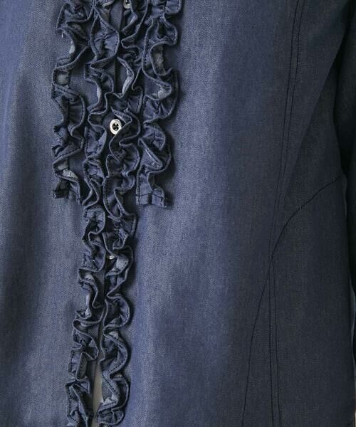 HIROKO BIS / ヒロコビス シャツ・ブラウス | フリルアクセントダンガリーブラウス | 詳細10