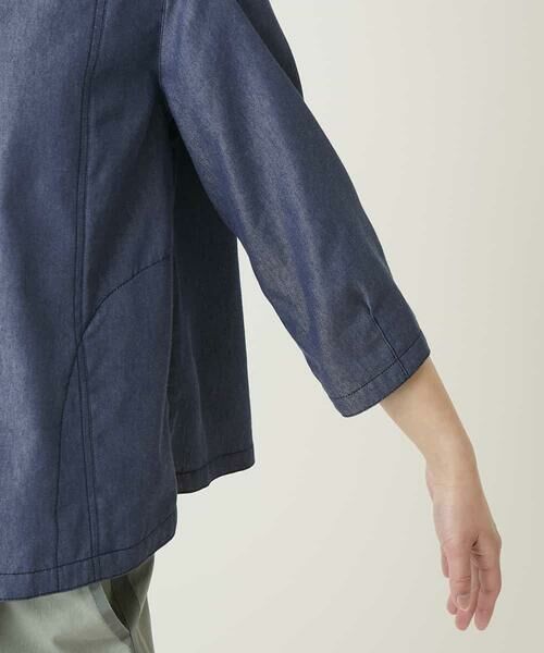 HIROKO BIS / ヒロコビス シャツ・ブラウス | フリルアクセントダンガリーブラウス | 詳細7