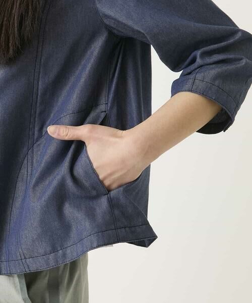 HIROKO BIS / ヒロコビス シャツ・ブラウス | フリルアクセントダンガリーブラウス | 詳細8