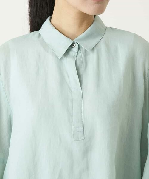 HIROKO BIS / ヒロコビス シャツ・ブラウス | フレアスリーブ麻ブラウス | 詳細3