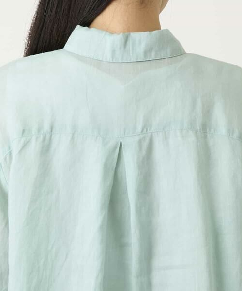HIROKO BIS / ヒロコビス シャツ・ブラウス | フレアスリーブ麻ブラウス | 詳細4