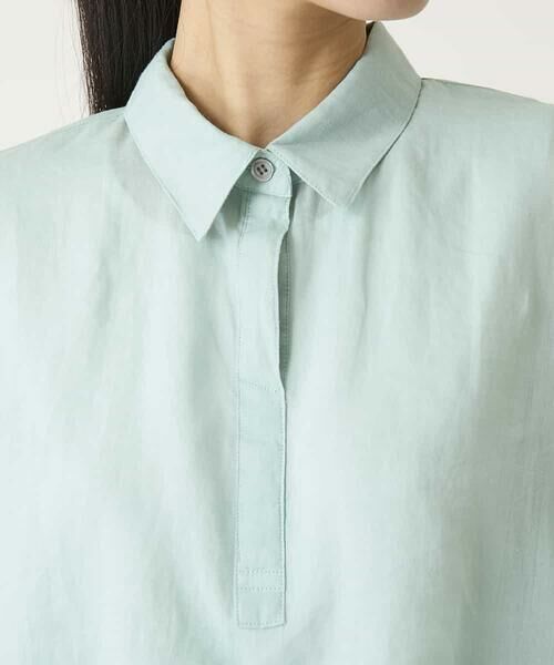 HIROKO BIS / ヒロコビス シャツ・ブラウス | フレアスリーブ麻ブラウス | 詳細5