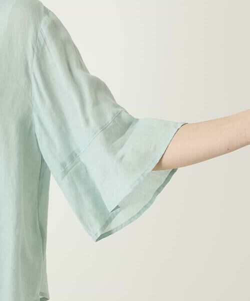 HIROKO BIS / ヒロコビス シャツ・ブラウス | フレアスリーブ麻ブラウス | 詳細6
