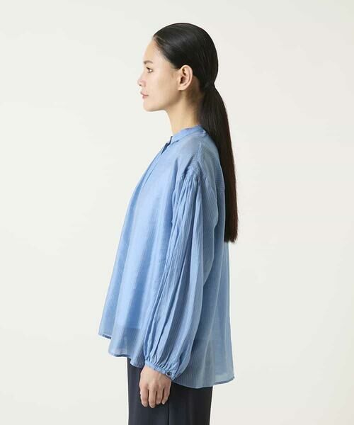 HIROKO BIS / ヒロコビス シャツ・ブラウス | コードストライプシアーブラウス | 詳細1