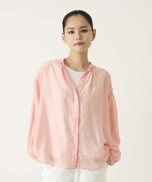 HIROKO BIS / ヒロコビス シャツ・ブラウス | コードストライプシアーブラウス | 詳細10