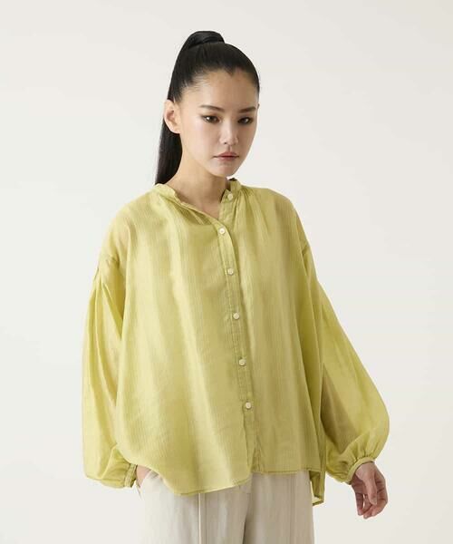 HIROKO BIS / ヒロコビス シャツ・ブラウス | コードストライプシアーブラウス | 詳細13
