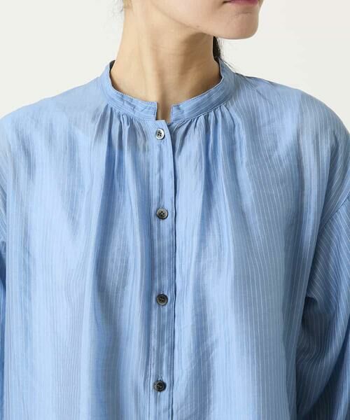 HIROKO BIS / ヒロコビス シャツ・ブラウス | コードストライプシアーブラウス | 詳細3