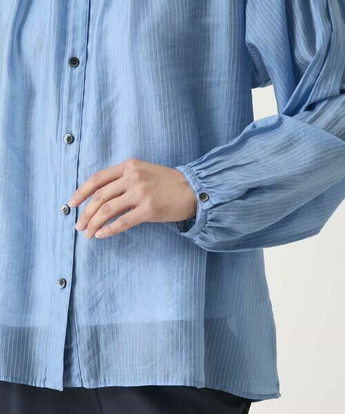 HIROKO BIS / ヒロコビス シャツ・ブラウス | コードストライプシアーブラウス | 詳細6