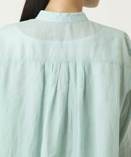 HIROKO BIS / ヒロコビス チュニック | ピンタックフレア麻ブラウス | 詳細5