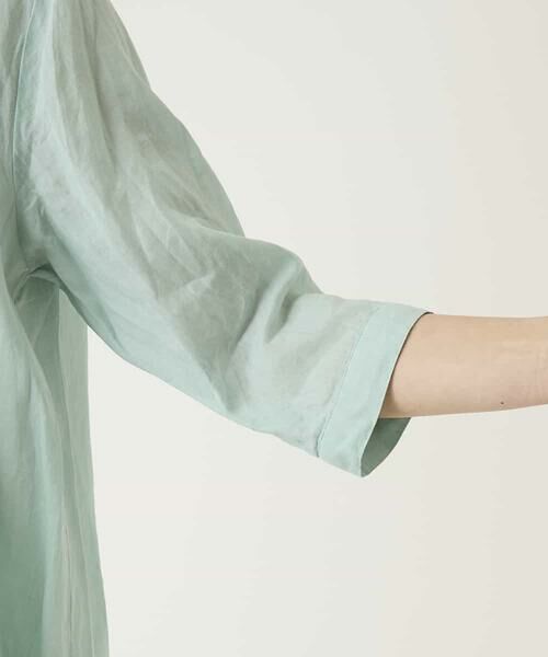 HIROKO BIS / ヒロコビス チュニック | ピンタックフレア麻ブラウス | 詳細7