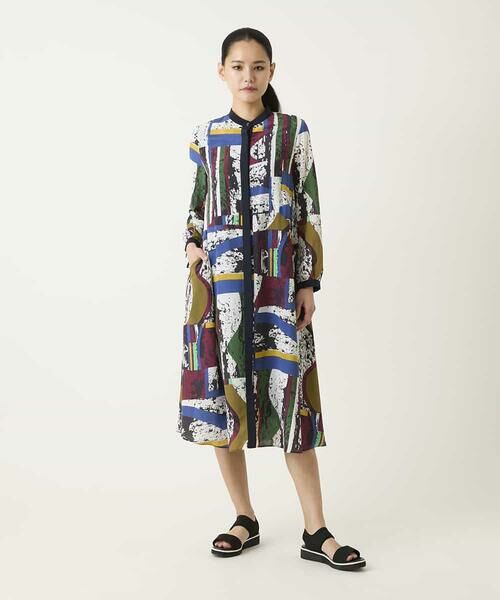 HIROKO BIS / ヒロコビス ロング・マキシ丈ワンピース | アートパネルデザインプリントワンピース | 詳細10