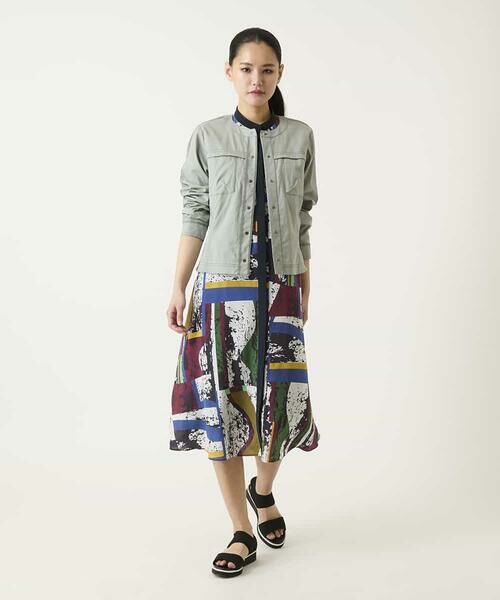 HIROKO BIS / ヒロコビス ロング・マキシ丈ワンピース | アートパネルデザインプリントワンピース | 詳細12