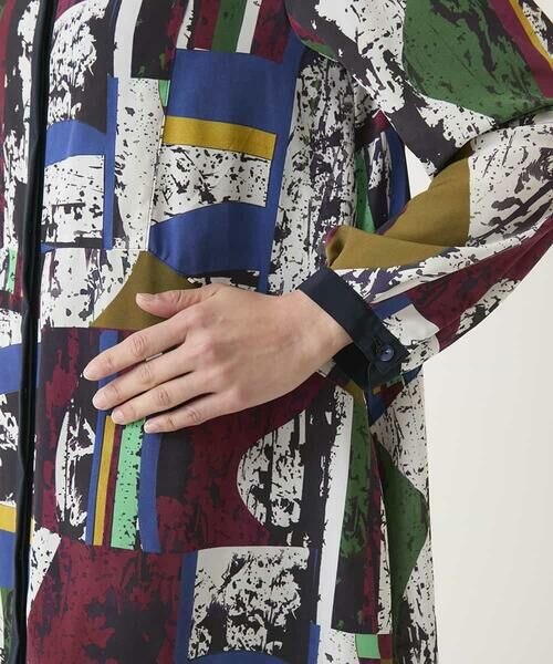 HIROKO BIS / ヒロコビス ロング・マキシ丈ワンピース | アートパネルデザインプリントワンピース | 詳細6