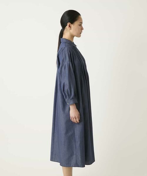 HIROKO BIS / ヒロコビス ロング・マキシ丈ワンピース | ピンタックデザインダンガリーワンピース | 詳細1