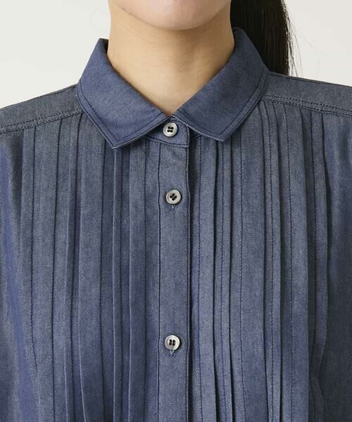 HIROKO BIS / ヒロコビス ロング・マキシ丈ワンピース | ピンタックデザインダンガリーワンピース | 詳細5