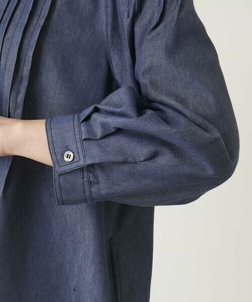 HIROKO BIS / ヒロコビス ロング・マキシ丈ワンピース | ピンタックデザインダンガリーワンピース | 詳細6