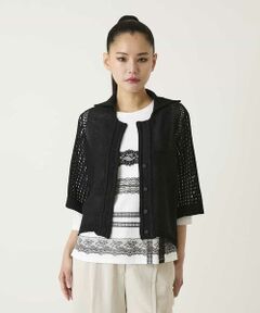 HIROKO BIS / ヒロコビス カーディガン・ボレロ | ざっくりメッシュニットカーディガン