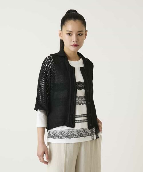 HIROKO BIS / ヒロコビス カーディガン・ボレロ | ざっくりメッシュニットカーディガン | 詳細13