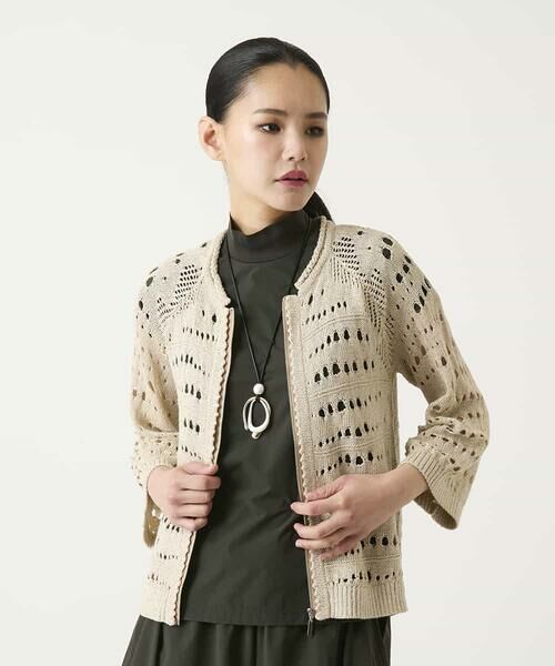 HIROKO BIS / ヒロコビス カーディガン・ボレロ | ラメニットジップカーディガン | 詳細11