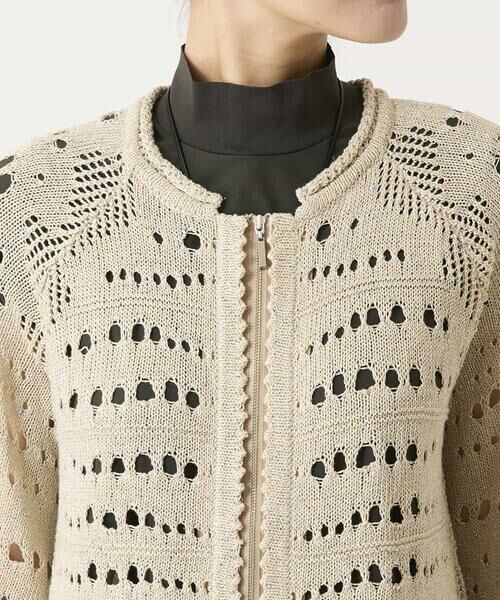 HIROKO BIS / ヒロコビス カーディガン・ボレロ | ラメニットジップカーディガン | 詳細3