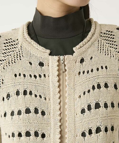 HIROKO BIS / ヒロコビス カーディガン・ボレロ | ラメニットジップカーディガン | 詳細5