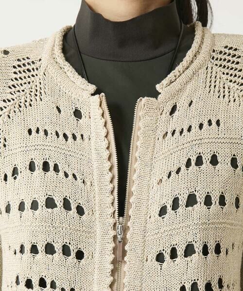 HIROKO BIS / ヒロコビス カーディガン・ボレロ | ラメニットジップカーディガン | 詳細8