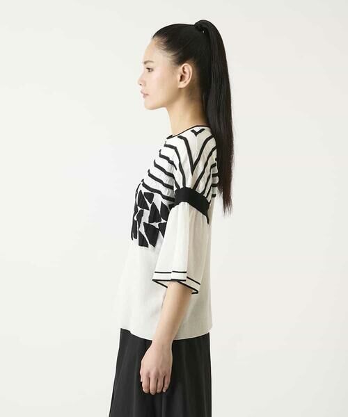 HIROKO BIS / ヒロコビス ニット・セーター | フクレジャカードデザインニットプルオーバー | 詳細1