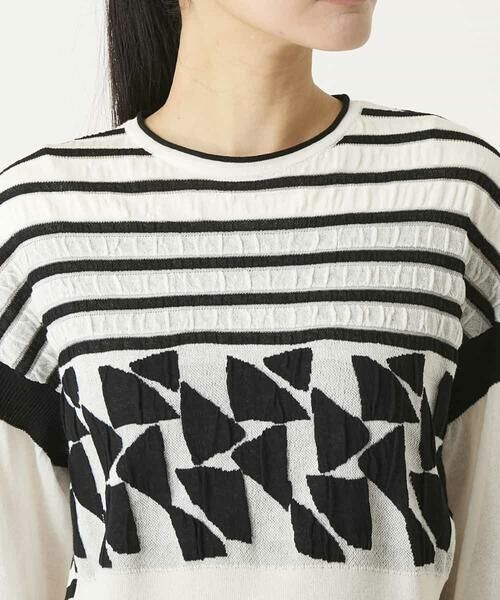 HIROKO BIS / ヒロコビス ニット・セーター | フクレジャカードデザインニットプルオーバー | 詳細3