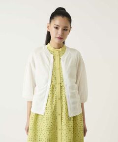 HIROKO BIS / ヒロコビス カーディガン・ボレロ | リブポイントコンパクトニットカーディガン