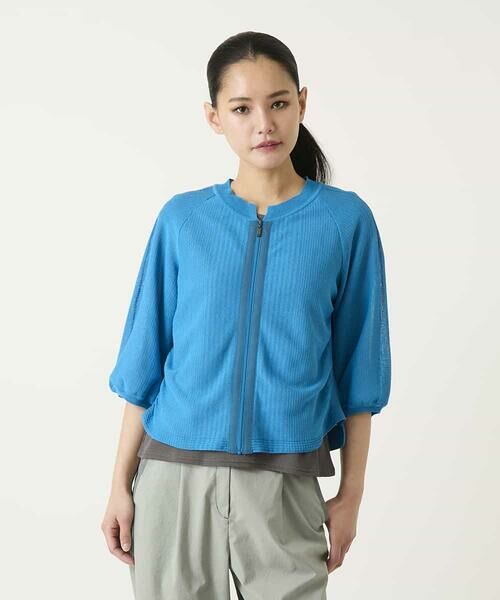 HIROKO BIS / ヒロコビス カーディガン・ボレロ | リブポイントコンパクトニットカーディガン | 詳細1